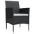 Set mobilier de grădină cu perne, 3 piese, negru GartenMobel Dekor