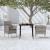 Set mobilier de grădină, cu perne, 3 piese, gri și negru GartenMobel Dekor
