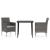 Set mobilier de grădină, cu perne, 3 piese, gri și negru GartenMobel Dekor