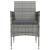 Set mobilier de grădină, cu perne, 3 piese, gri și negru GartenMobel Dekor