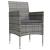 Set mobilier de grădină, cu perne, 3 piese, gri și negru GartenMobel Dekor