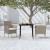 Set mobilier de grădină, cu perne, 3 piese, bej și negru GartenMobel Dekor