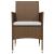 Set mobilier de grădină, cu perne, 3 piese, maro și negru GartenMobel Dekor