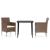 Set mobilier de grădină, cu perne, 3 piese, maro și negru GartenMobel Dekor
