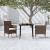 Set mobilier de grădină, cu perne, 3 piese, maro și negru GartenMobel Dekor