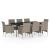 Set mobilier de grădină, cu perne, 9 piese, bej și negru GartenMobel Dekor