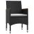 Set mobilier de grădină cu perne, 3 piese, negru GartenMobel Dekor
