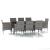 Set mobilier de grădină cu perne, 9 piese, gri și negru GartenMobel Dekor