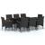 Set mobilier de grădină cu perne, 9 piese, negru GartenMobel Dekor