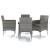 Set mobilier de grădină, cu perne, 5 piese, gri și negru GartenMobel Dekor