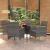 Set mobilier de grădină, cu perne, 5 piese, gri și negru GartenMobel Dekor