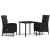 Set mobilier de grădină, cu perne, 3 piese, negru GartenMobel Dekor