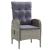 Set mobilier de grădină, cu perne, 3 piese, gri și negru GartenMobel Dekor