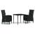 Set mobilier de grădină cu perne, 3 piese, negru GartenMobel Dekor