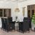 Set de masă pentru grădină, 7 piese, cu perne, negru GartenMobel Dekor