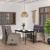 Set de servit masa pentru grădină, 5 piese, gri și negru GartenMobel Dekor