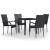Set mobilier de grădină, 5 piese, negru GartenMobel Dekor