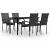 Set mobilier de grădină, 5 piese, negru GartenMobel Dekor