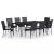 Set mobilier de grădină,negru, 9 piese GartenMobel Dekor