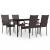Set mobilier de grădină, 5 piese, maro și negru GartenMobel Dekor