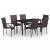 Set mobilier de grădină, 7 piese, maro și negru GartenMobel Dekor