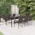 Set mobilier de grădină, 7 piese, maro și negru GartenMobel Dekor