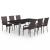 Set mobilier de grădină, 7 piese, maro și negru GartenMobel Dekor
