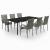 Set mobilier de grădină ,gri și negru, 7 piese GartenMobel Dekor