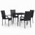 Set de servit masa pentru grădină, 5 piese, negru GartenMobel Dekor