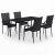 Set de servit masa pentru grădină, 5 piese, negru GartenMobel Dekor