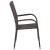 Set mobilier de grădină, 3 piese, maro și negru GartenMobel Dekor