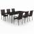 Set mobilier de grădină, 7 piese, maro și negru GartenMobel Dekor