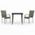 Set mobilier de grădină, 3 piese, gri și negru GartenMobel Dekor