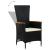 Set mobilier de grădină cu perne, 3 piese, negru GartenMobel Dekor