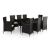 Set mobilier pentru grădină cu perne, 9 piese, negru GartenMobel Dekor