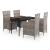 Set mobilier pentru grădină cu perne, 5 piese, gri GartenMobel Dekor