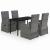 Set de mobilier pentru grădină, cu perne, 5 piese, gri GartenMobel Dekor