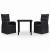 Set mobilier de grădină cu perne, 3 piese, negru GartenMobel Dekor
