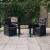 Set mobilier de grădină cu perne, 3 piese, negru GartenMobel Dekor