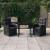 Set mobilier de grădină cu perne, 3 piese, negru GartenMobel Dekor