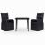 Set mobilier de grădină cu perne, 3 piese, negru GartenMobel Dekor