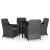 Set masă pentru grădină, 5 piese, cu perne, negru GartenMobel Dekor