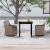 Set mobilier de grădină, cu perne, 3 piese, maro GartenMobel Dekor
