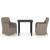 Set mobilier de grădină, cu perne, 3 piese, maro GartenMobel Dekor