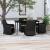 Set masă pentru grădină, 5 piese, cu perne, negru GartenMobel Dekor