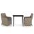 Set mobilier de grădină, cu perne, 3 piese, maro GartenMobel Dekor