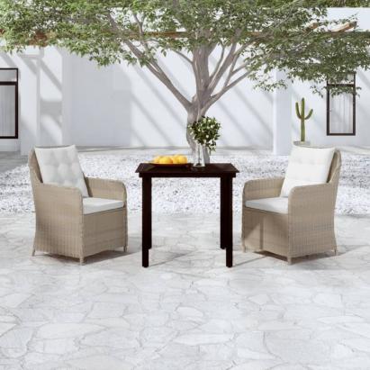 Set mobilier pentru grădină, 3 piese, maro GartenMobel Dekor
