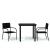 Set de mobilier pentru grădină, 3 piese, negru GartenMobel Dekor