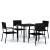 Set de mobilier pentru grădină, 5 piese, negru GartenMobel Dekor