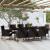 Set de mobilier de grădină, 9 piese, negru GartenMobel Dekor